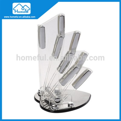 Cheap Acrylic knife holder,clear acrylic knife block