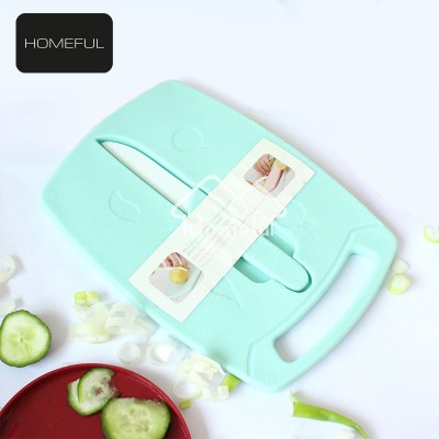 Saleable camping tool multi-use cutting board set with paring knife