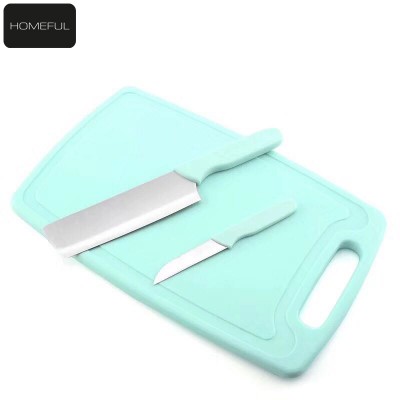 Cutting board knife set with paring knife and boning knife